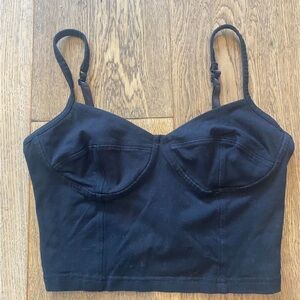 TNA Black Bustier Top